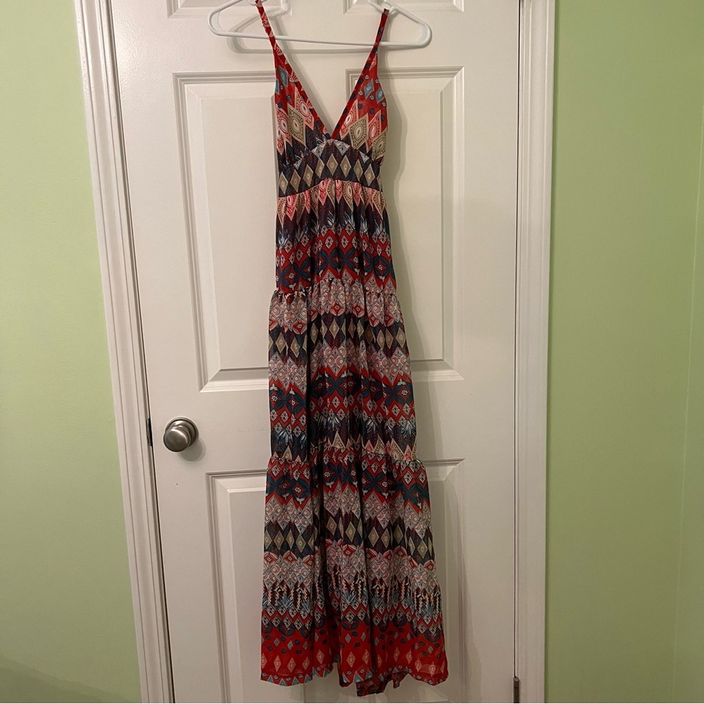 Print maxi dress